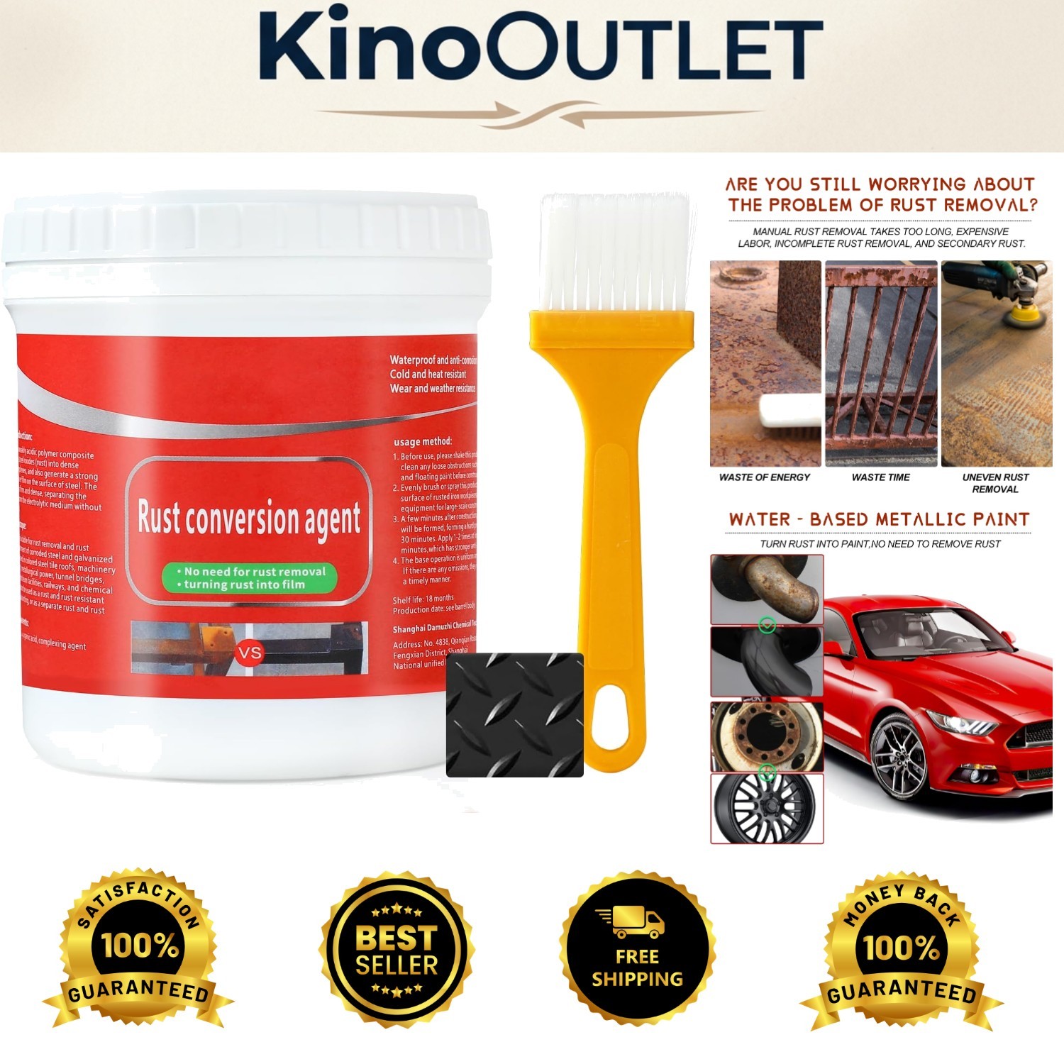 Versatile 300g Rust Renovator – Waterproof Rust Converter for Metal Surfaces