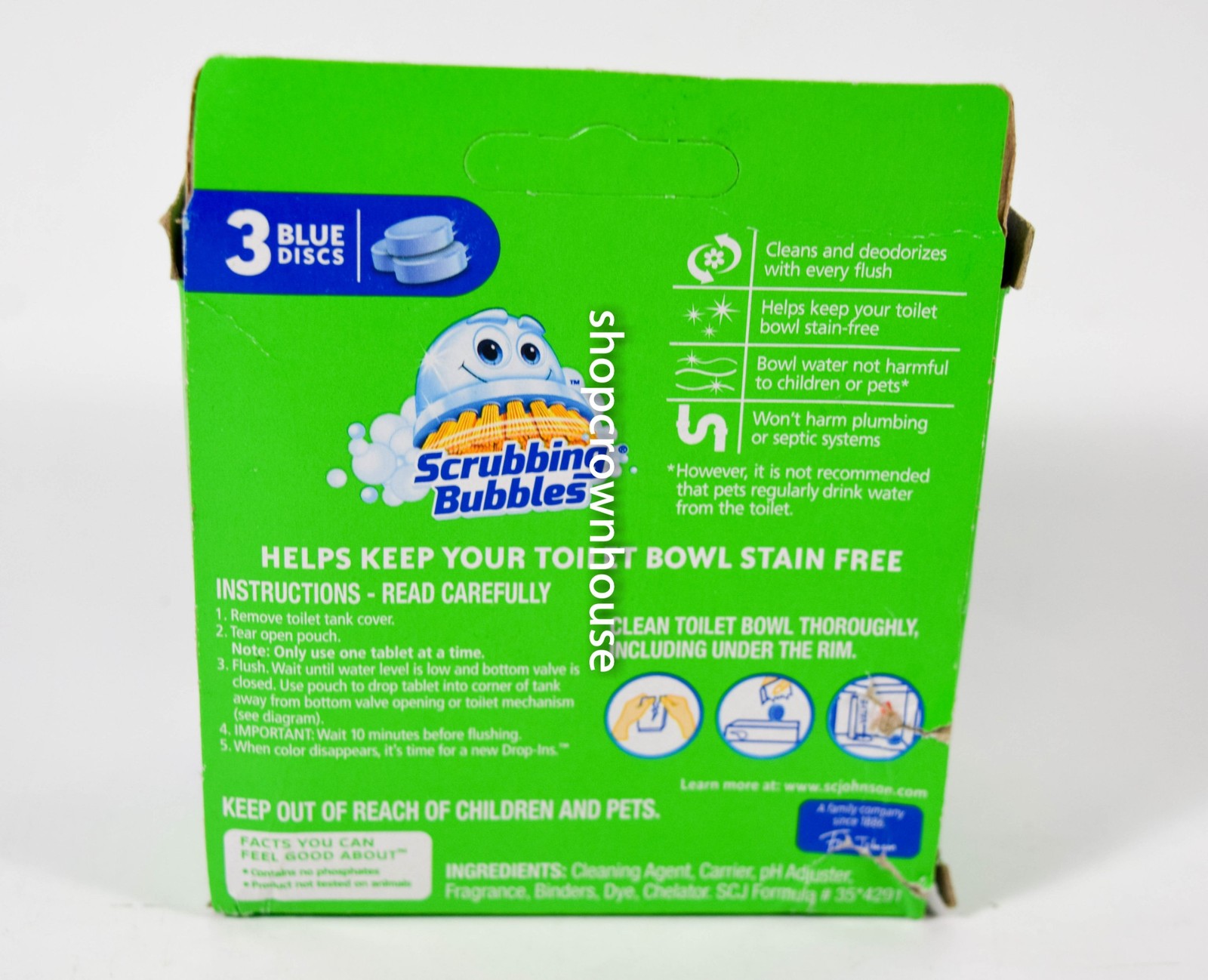 1 Scrubbing Bubbles Vanish Continuous Clean BLUE Drop-Ins 3ct Discs 4.23oz Box