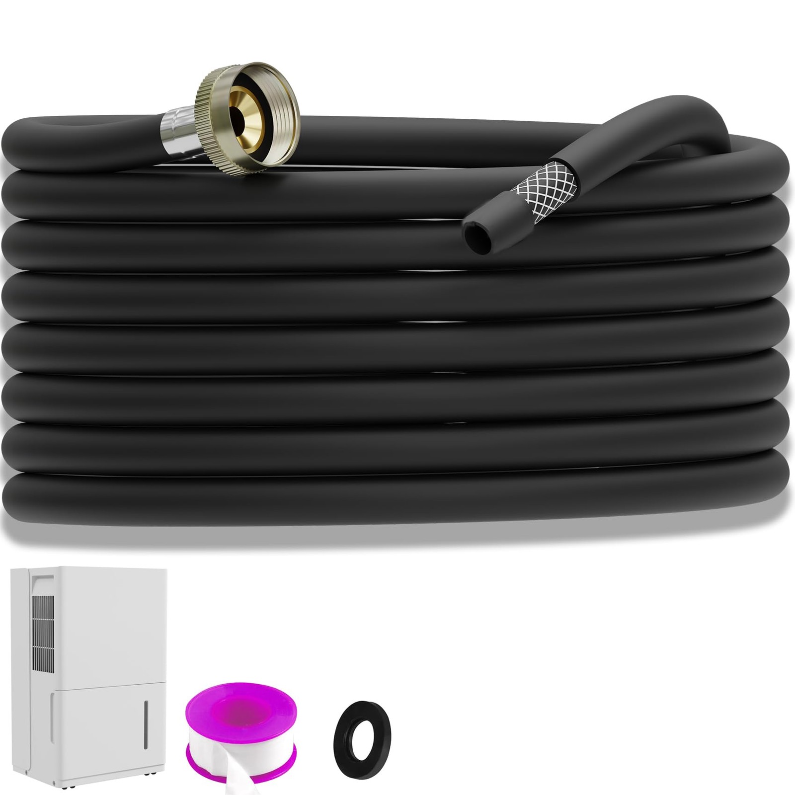 EOUOBOMO 20FT Dehumidifier Drain Hose with 3/4 Inch FHT LeakProof and RustRes…