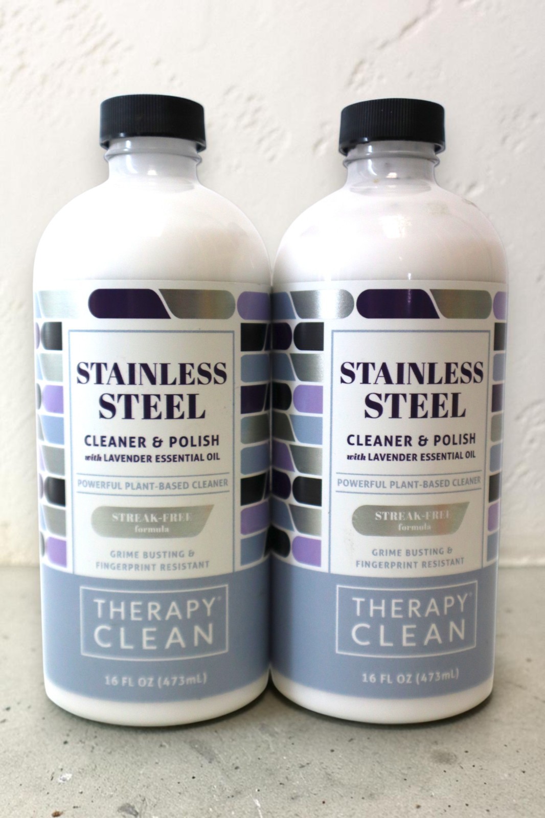 Therapy Clean Stainless Steel Cleaner, Fresh Lavender, 16 fl oz (2 Pack)