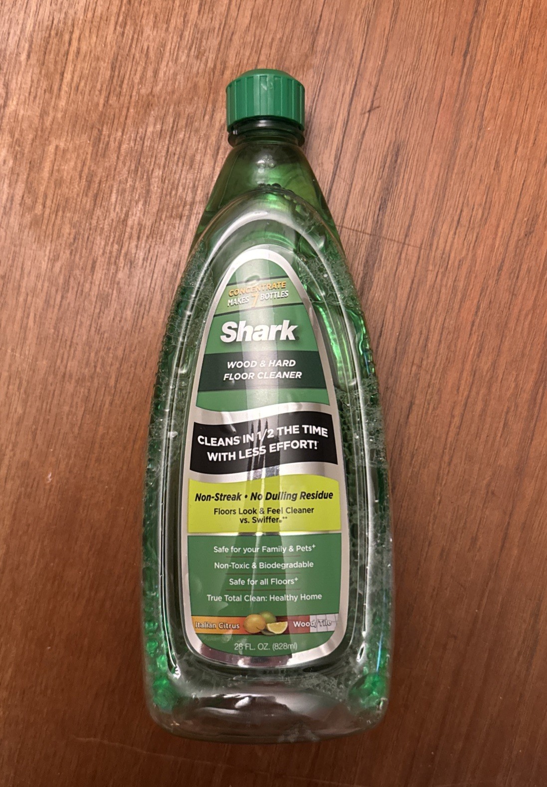 Shark Wood/Hard Floor Cleaner 28oz Italian Citrus Sonic Duo Concentrate 65% full