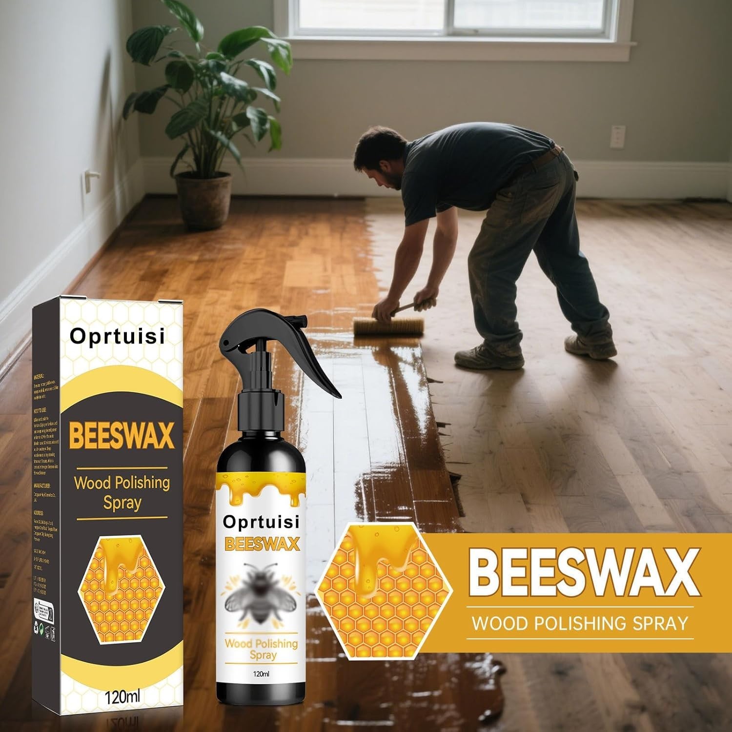 2-Pack Natural Beeswax Wood Polish Spray – Enhance & Protect Furniture Naturally