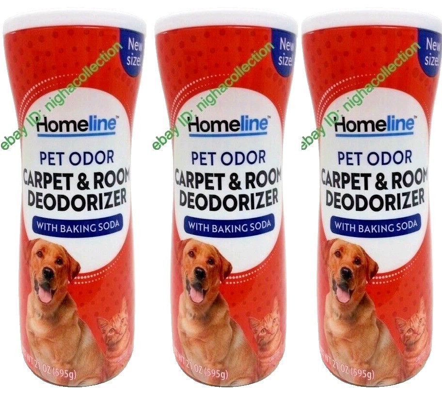 ( Lot 3 ) H.Line Pet Odor Carpet & Room Deodorizer with Baking Soda 21 oz Each