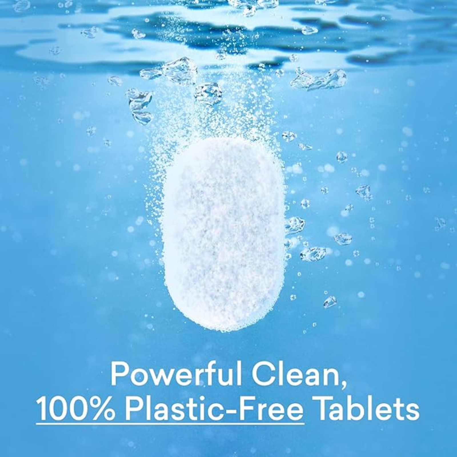 BLUELAND 100% Plastic-Free Dishwasher Detergent Tablets, 120 Count, Free & Clear
