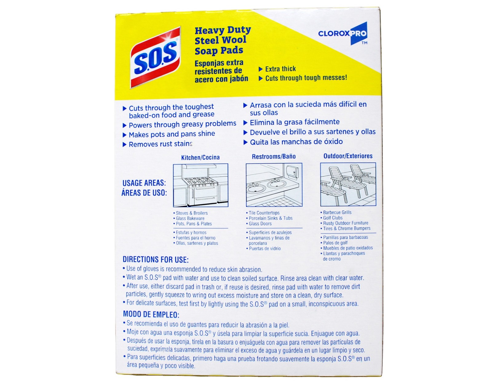 S.O.S Heavy Duty Steel Wool Soap Pads, 15 count – 3 Pack