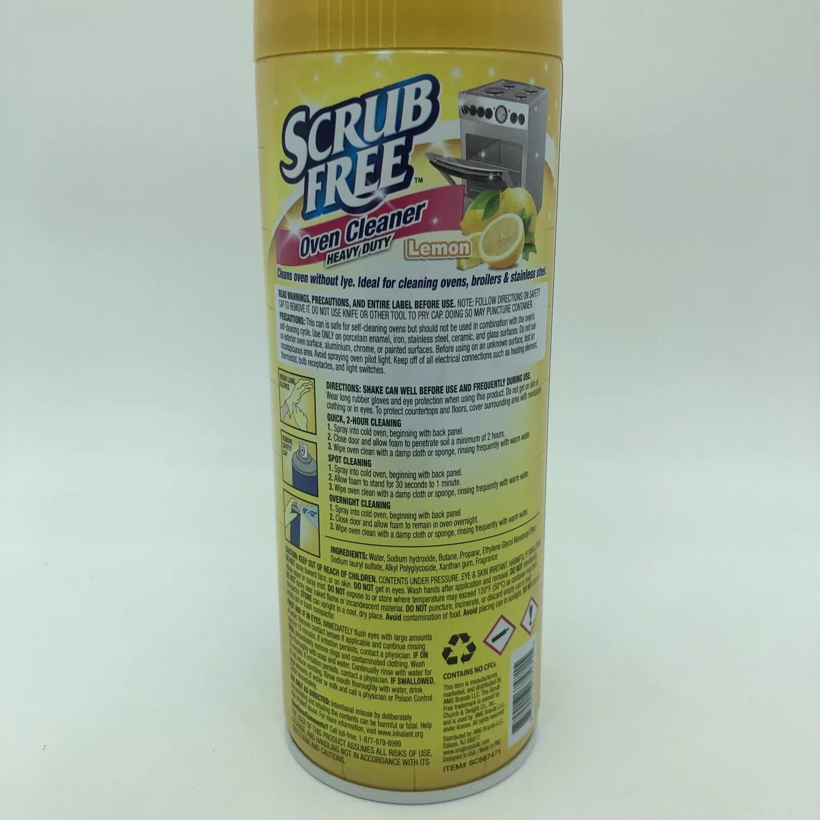 3X Scrub Free Oven Cleaner Heavy Duty & Fume Free Cuts Through Baked On 12 Oz
