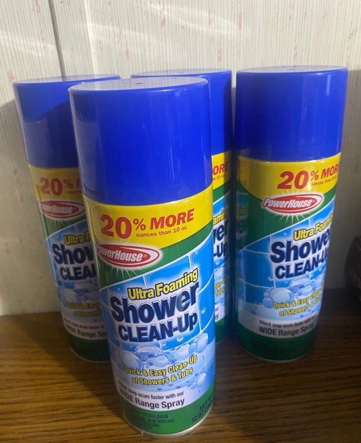 4btls. Ultra foaming shower clean up 12oz. Each.