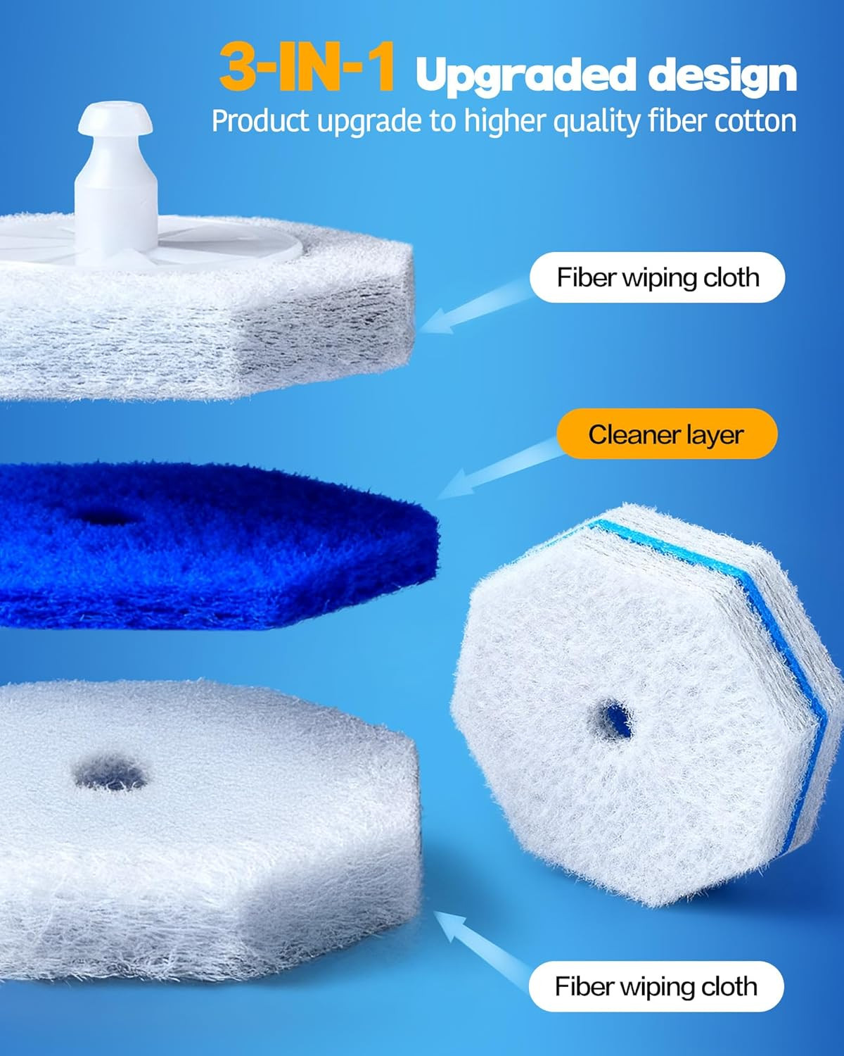 60 Pack Wand Refills Compatible with Clorox Toilet Brushes, Instant Foam Cleanin