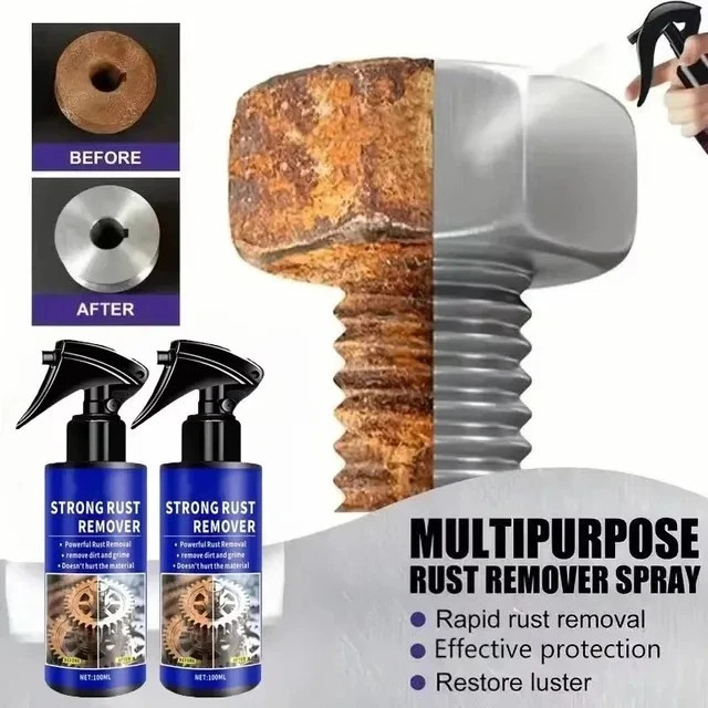 Automotive Rust Remover Spray, Car Wheel Paint Brake Dust Fast Cleaner 100ML US