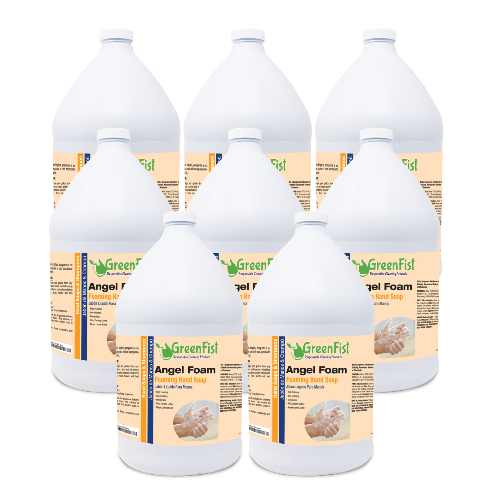 GreenFist Foam Hand Soap Angel Foam Refill (8 x 1 Gallon)