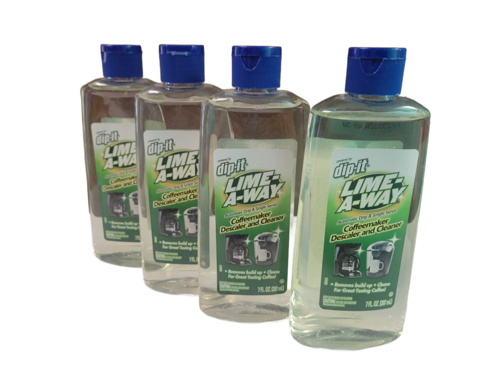 4x Dip-It Lime A Way Coffeemaker Descaler & Cleaner – 7oz Each – New
