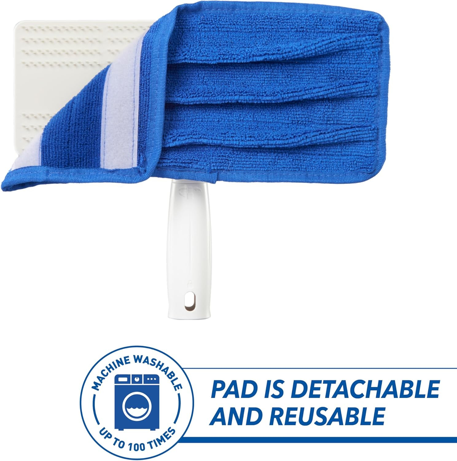 Speed Clean with 4Ft Pole and Extra Reusable Pads, Indoor Window Cleaner, Househ