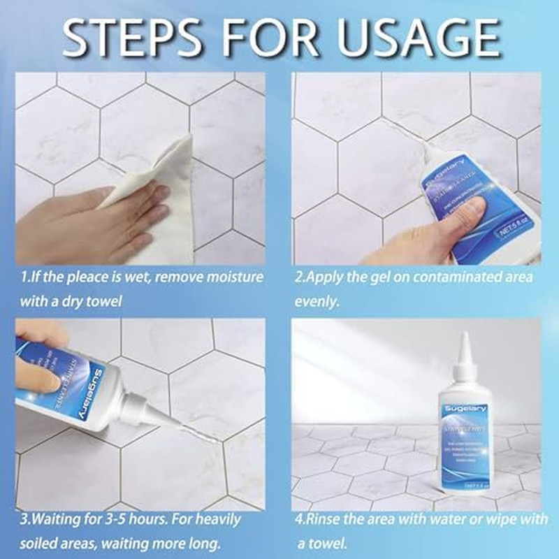 Mold Stain Cleaner, 10 Fl Oz All-Purpose Gel for Front Loader Seal, Household Cl