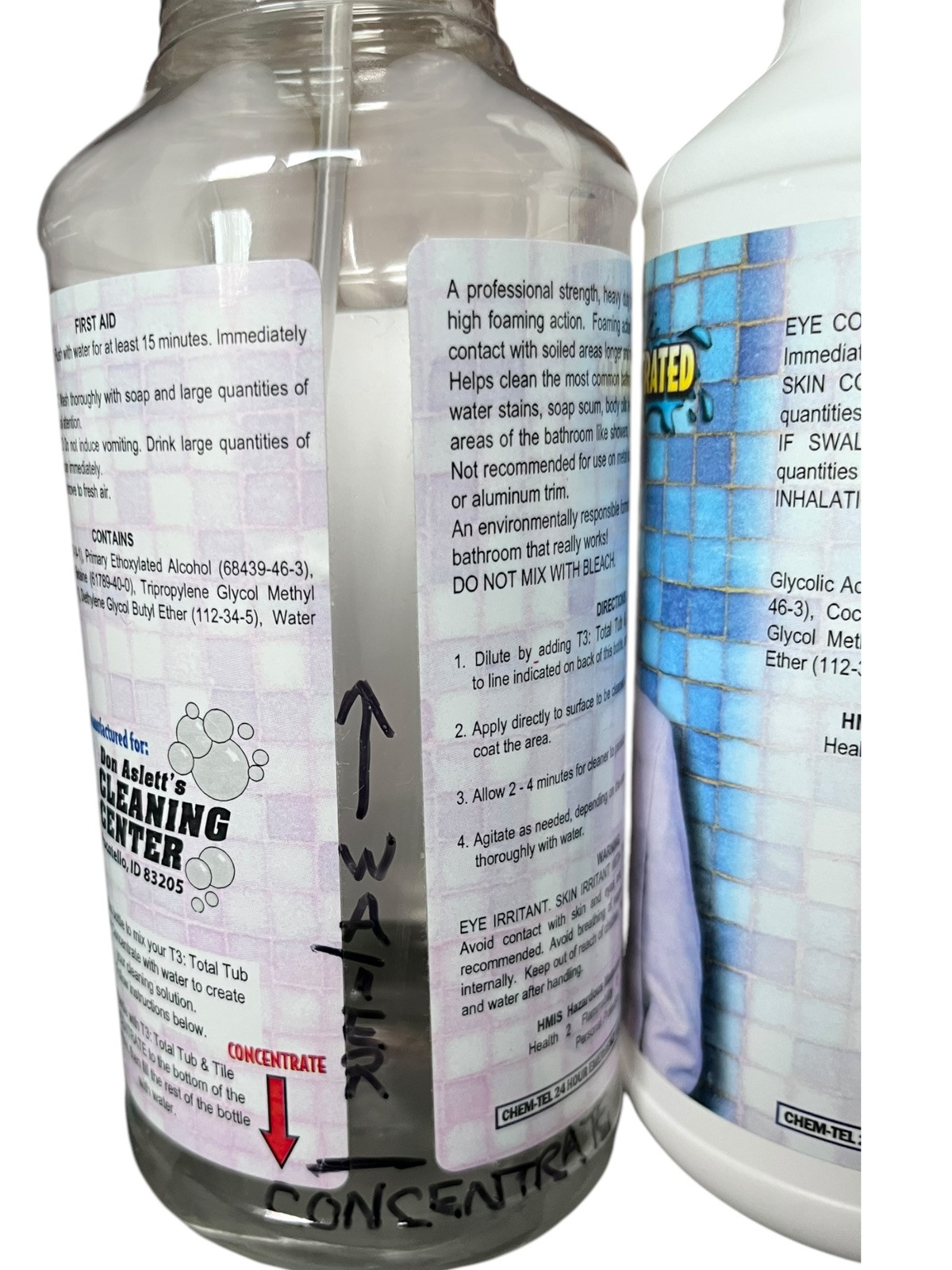 Don Aslett’s Cleaning Secrets Total Tub n’ Tile Bathroom Cleaner Concentrate T3