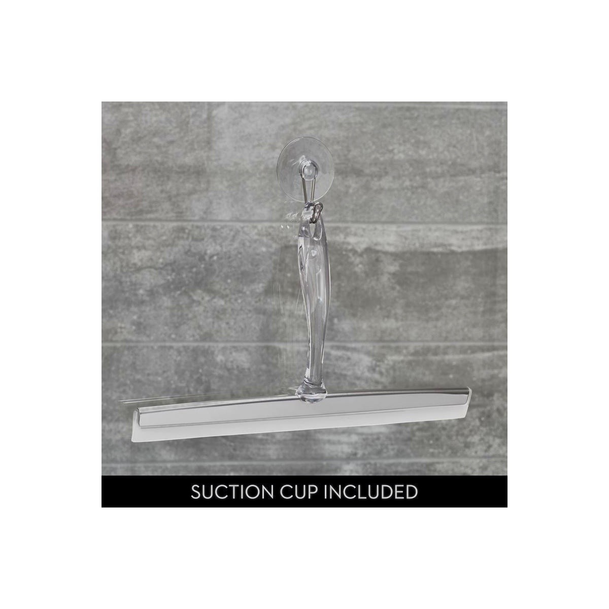 iDesign Zia 12 in Stainless Steel Shower Squeegee 58740
