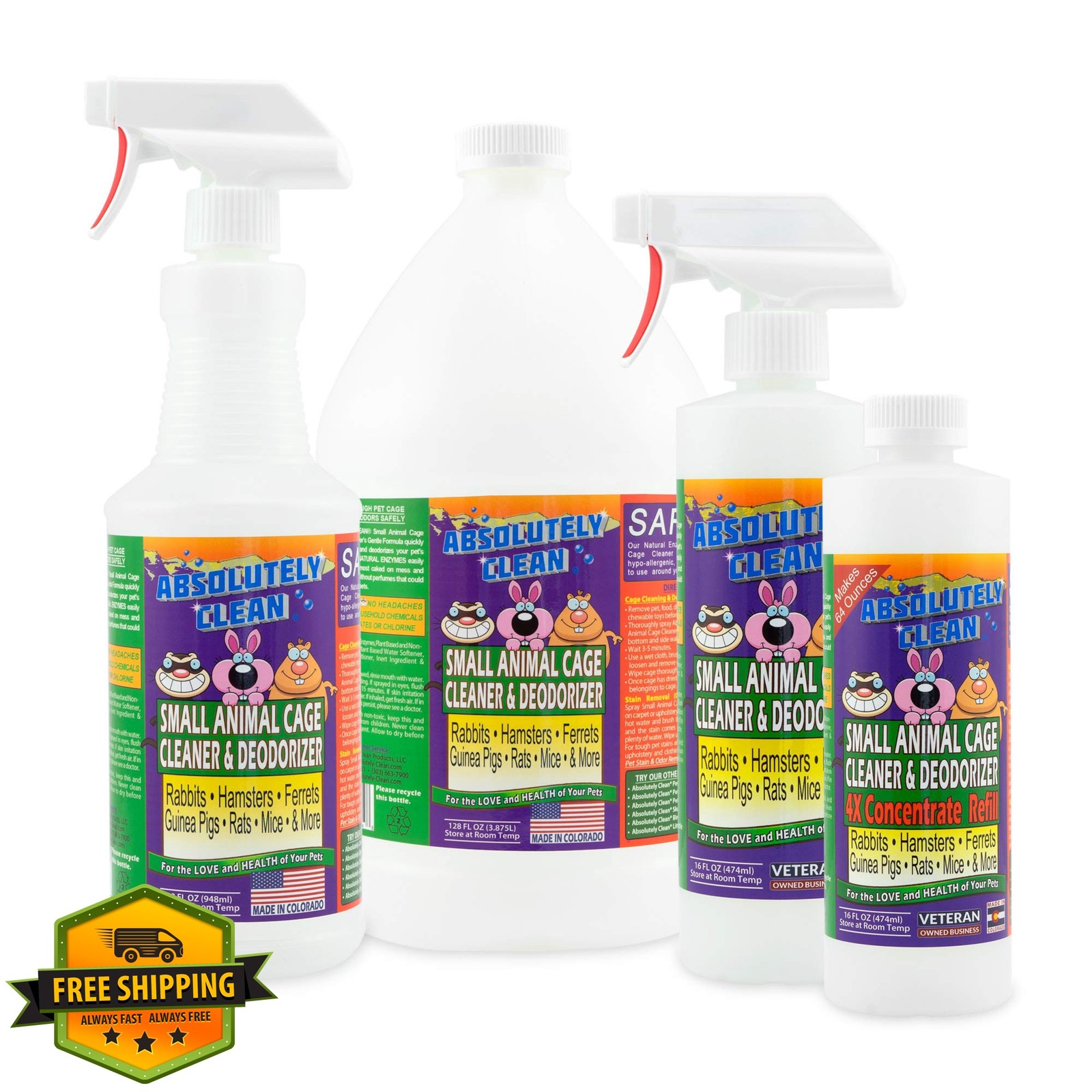 Absolutely Clean Cage Cleaner 16 Fl Oz 6 Pack
