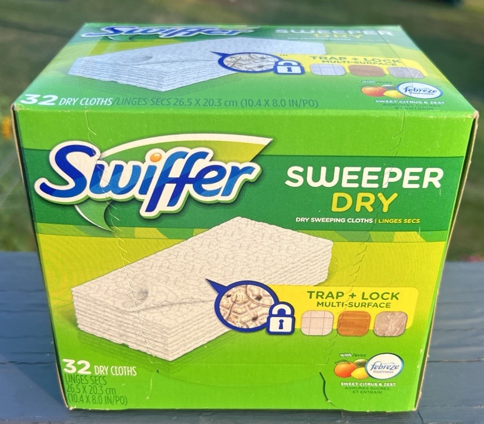 Swiffer Sweeper Dry Sweeping Cloth Refills Febreze Sweet Citrus & Zest 32 Ct NEW