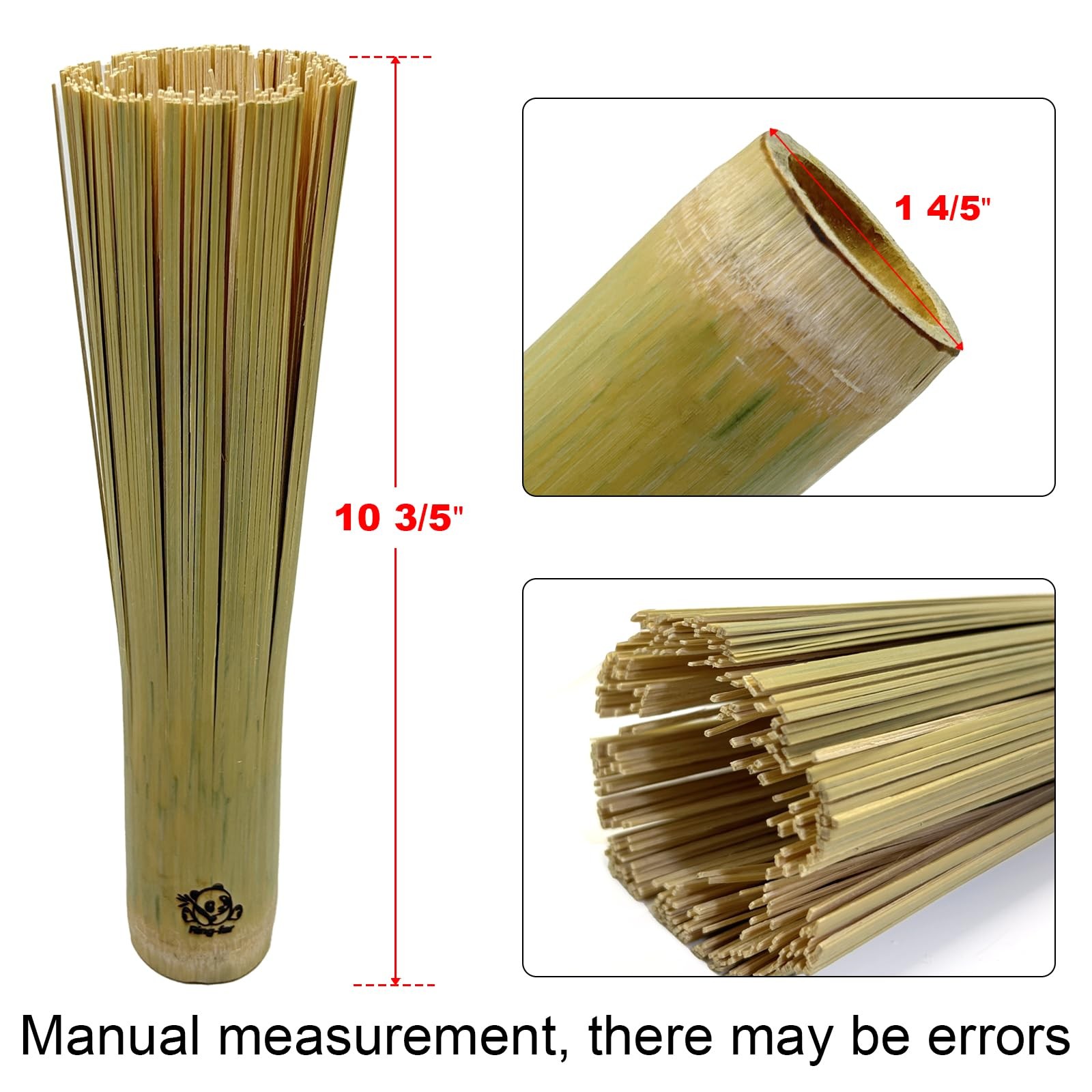 2 Pack Upgraded Bamboo Wok Brush – Long Handle Natural Scrubber for Cast Iron…
