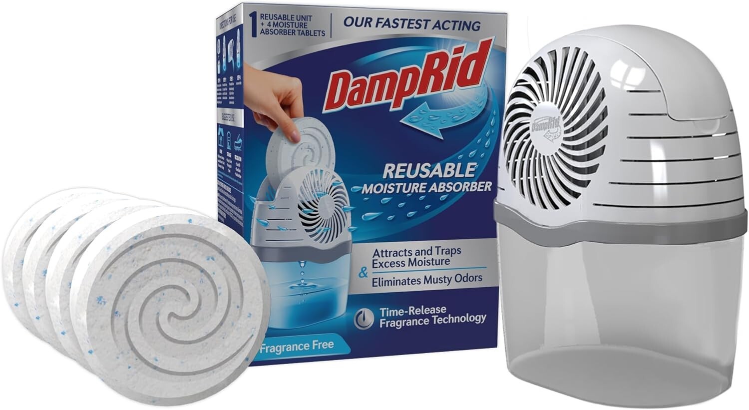 Drop-In Moisture Absorber Tablets, 15.8 oz, Fragrance Free – Total Air Freshness