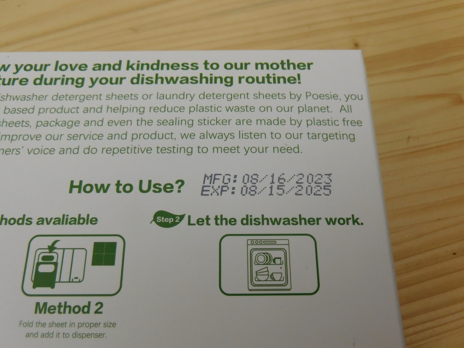 Poesie Dishwasher Detergent Sheets 60 Sheets/120 Strips Lemon Scent Exp 8/15/25
