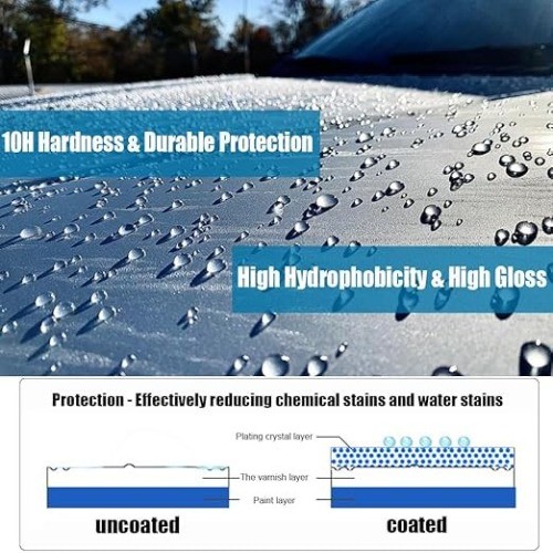 Nano Ceramic Coating for Cars, 10H High Gloss 50ML Anti-Scratch SiO2 Ceramic Coa