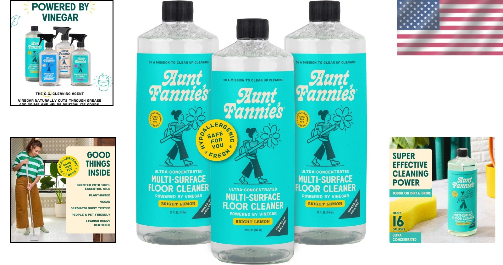 Eco-Friendly Multi-Surface Floor Cleaner – Concentrated Vinegar Solution, 32 oz