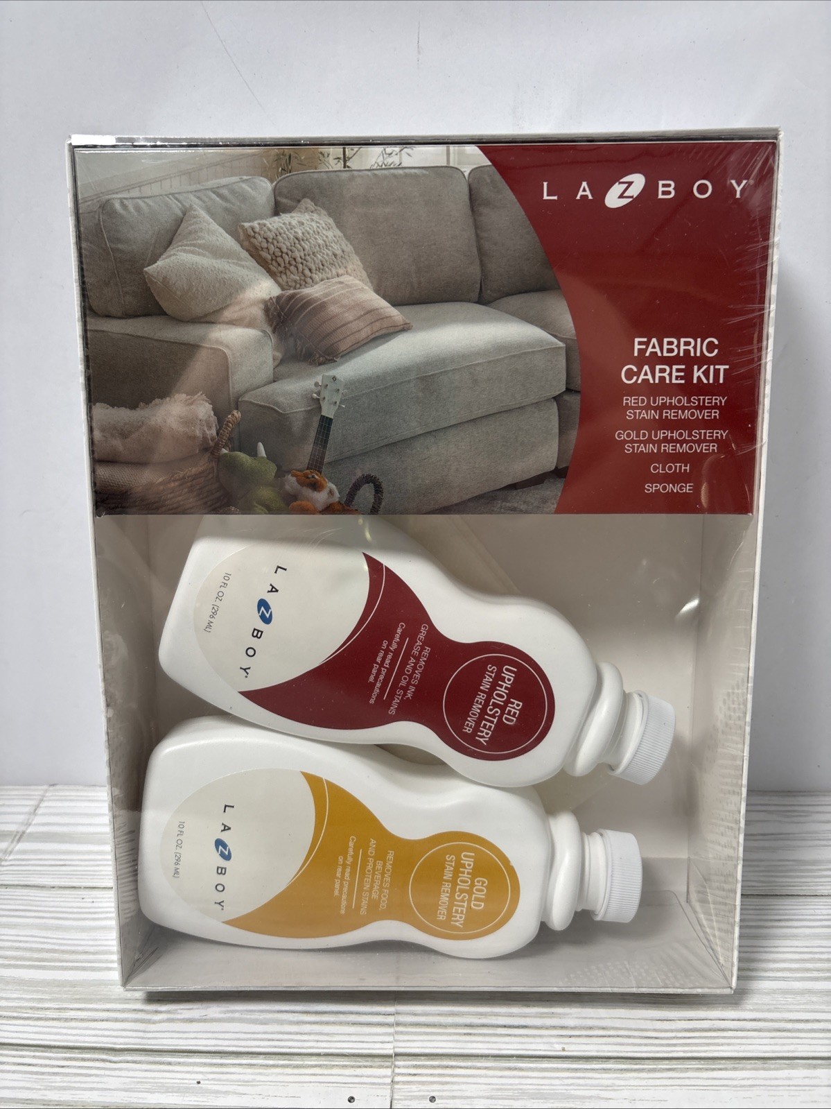 La-Z-Boy Fabric Care Kit Red & Gold Upholstery Stain Remover Kit Furniture New