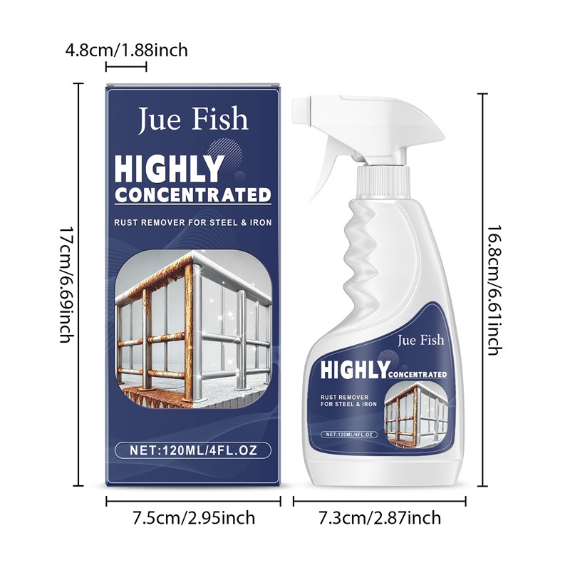 Industrial ﻿Highly Concentrated Rust Remover 120ml For Steel & Iron HOT