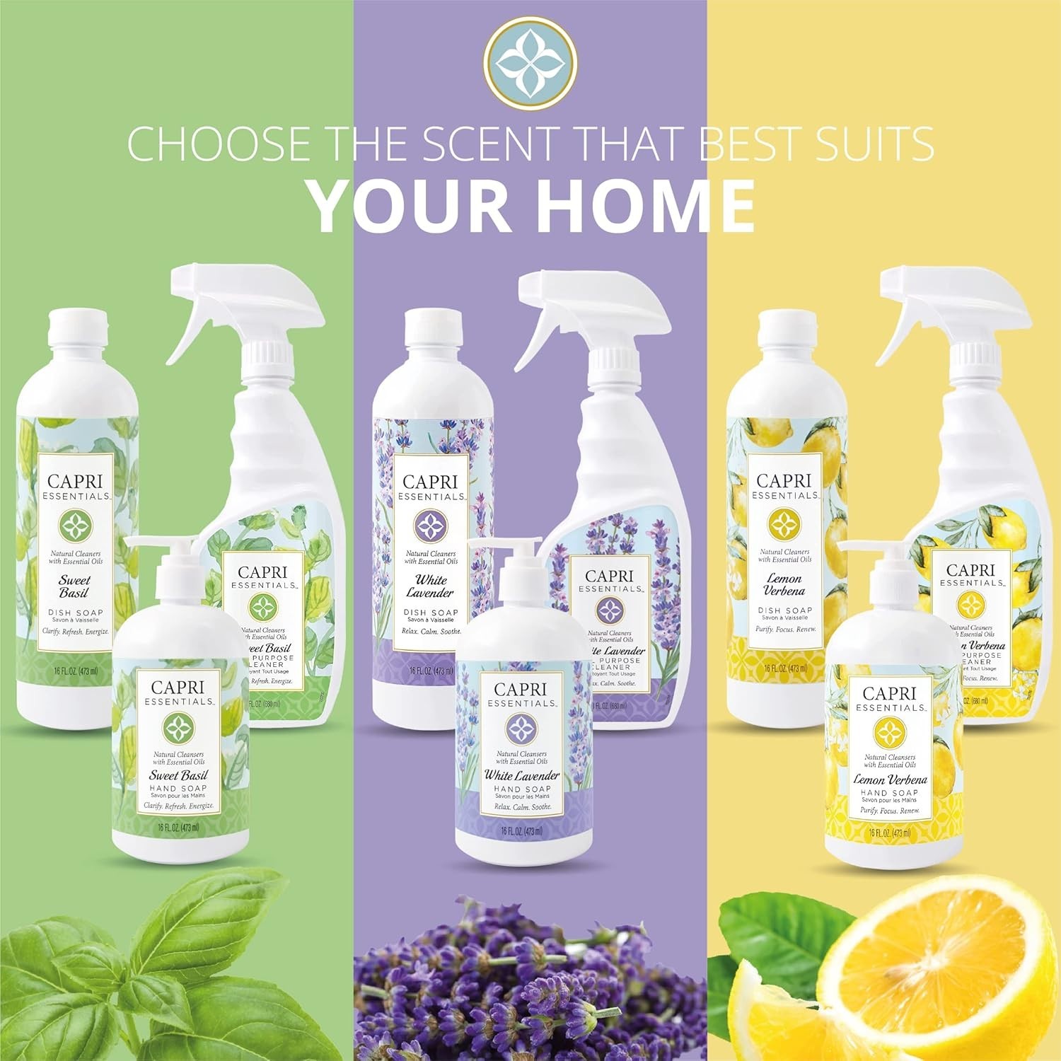 Natural Kitchen Surface Cleaner with Lemon Verbena – Safe for Mirrors and Glass