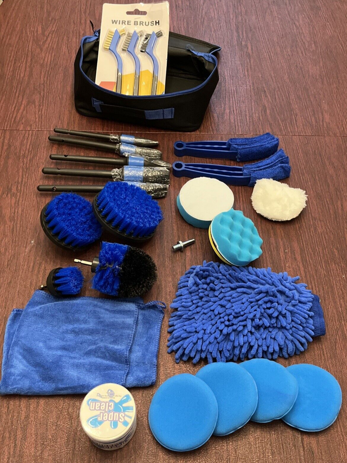25 Pcs Car Cleaning Kit Detailing Brush Set Auto Detailing Drill Brushes NEW