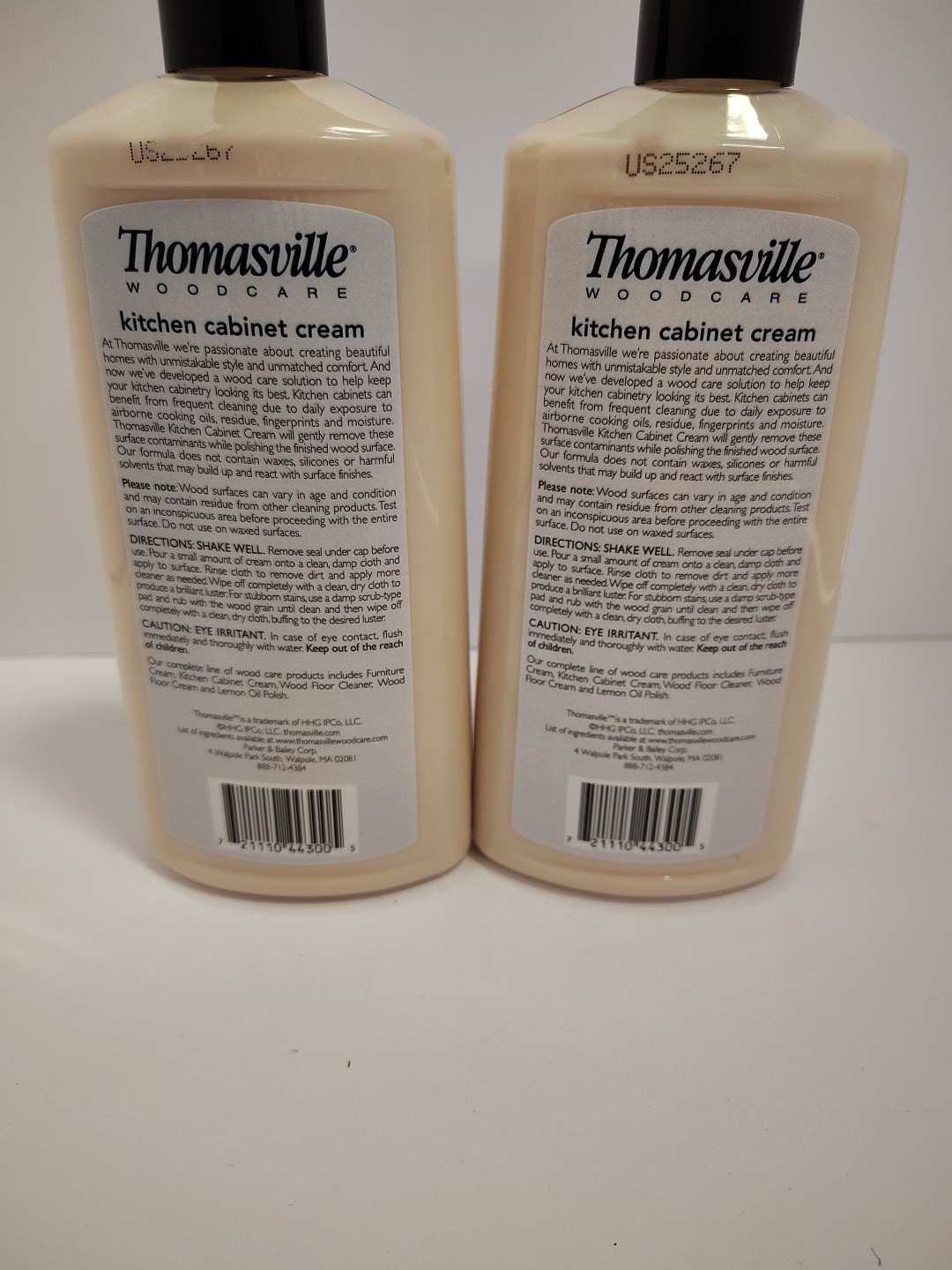 2 Pack Thomasville Kitchen Cabinet Cream For Wood Cleans Shines Protects 12oz