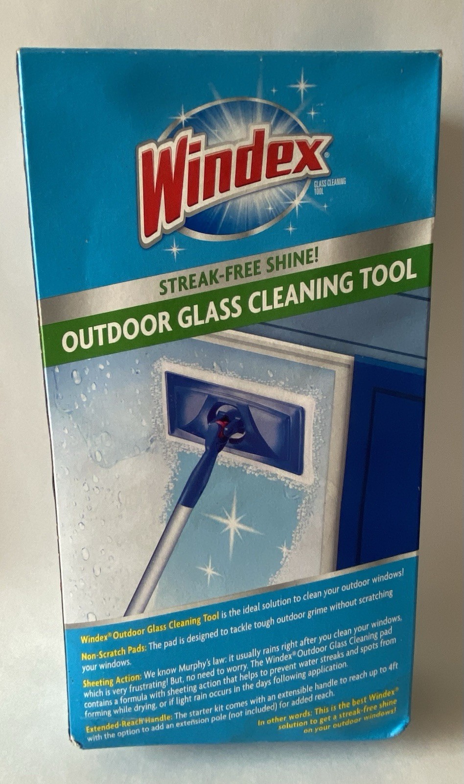 Windex Outdoor All In One Glass Window Cleaner Tool Starter Kit NEW Sealed Box
