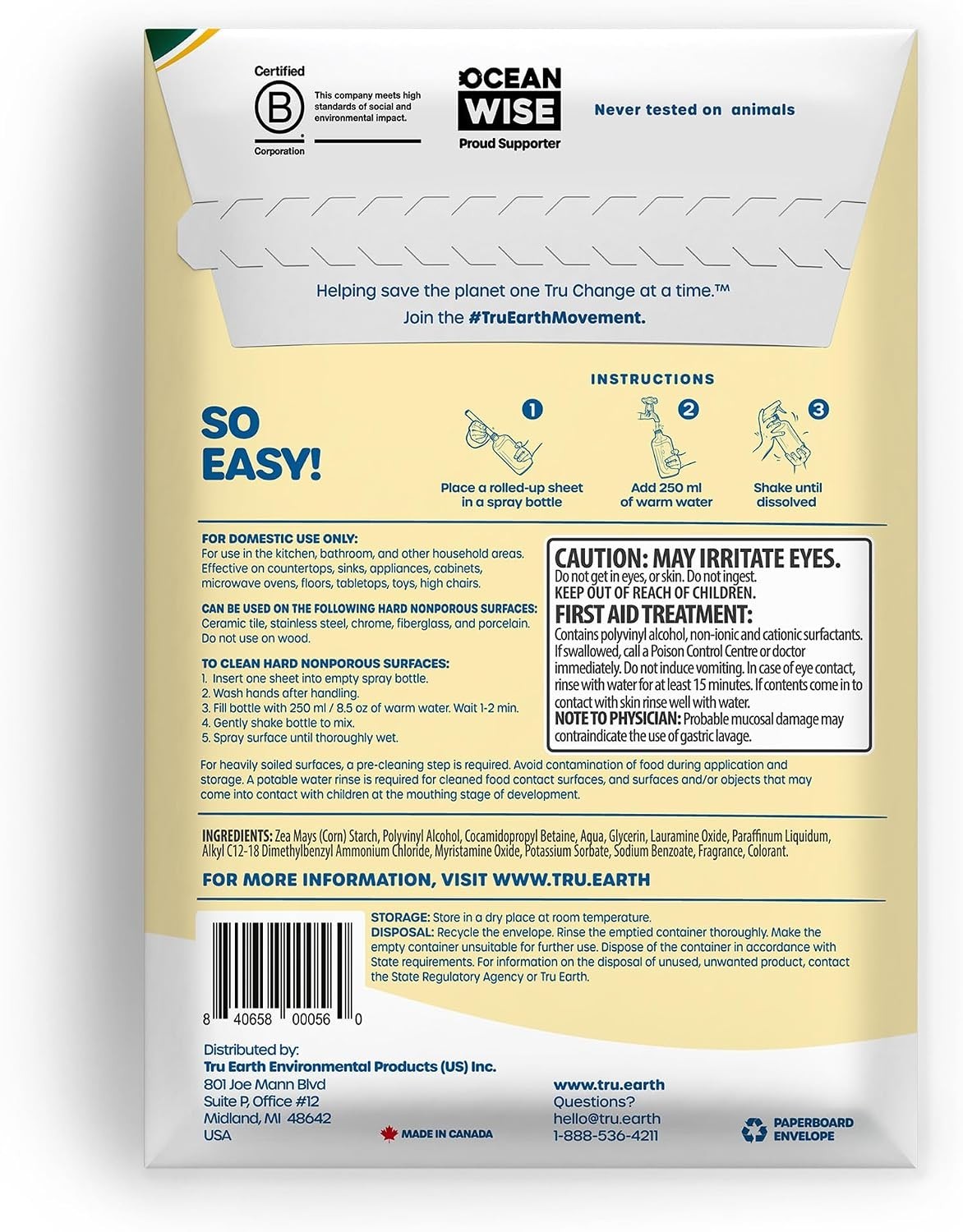 Eco-Friendly Multi-Surface Cleaner Strips, Fresh Lemon Scent