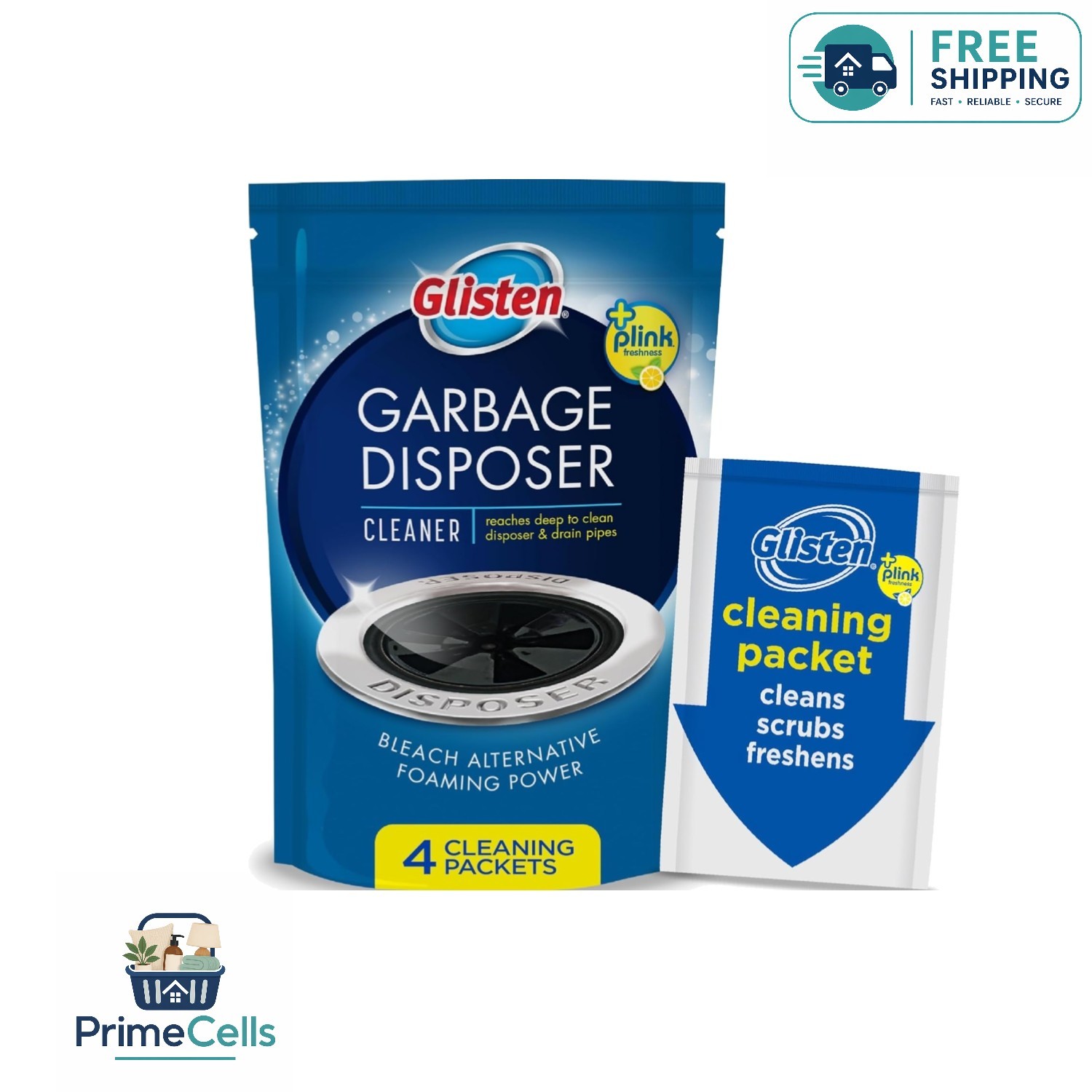 Garbage Disposer Cleaner and Freshener – Lemon Scent, Biodegradable, Pack of 4