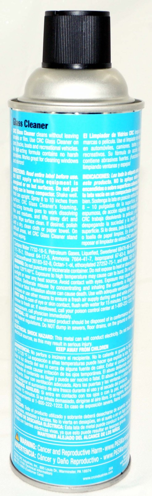 Glass Cleaner Professional Grade CRC 18 Wt Oz