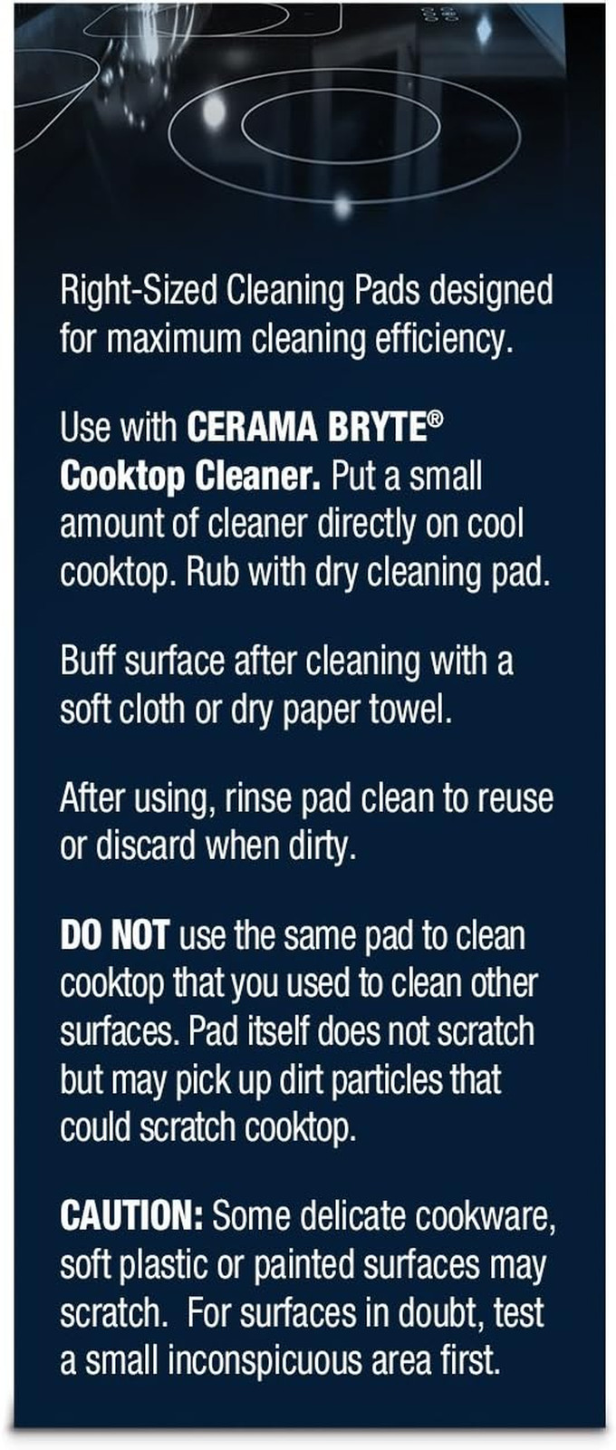 10 x 5 Pack Cleaning Pads Cooktop and Stove Top Cleaner for Glass – Ceramic Surf