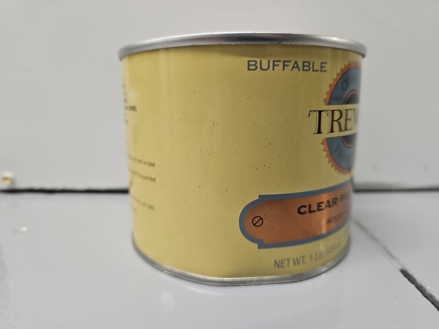 Original Trewax Clear Paste Wax Polish 16 Oz Can Hardwood Polish