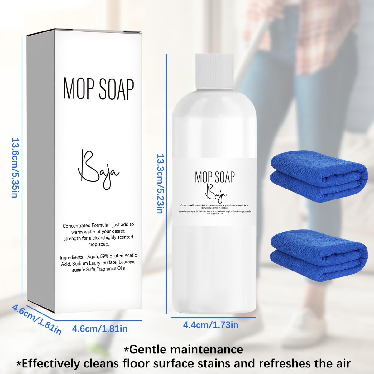 Compensai Mop Soap for Floor Cleaning,R and W Mop Soap,Mop Soap Brazilian Wav…