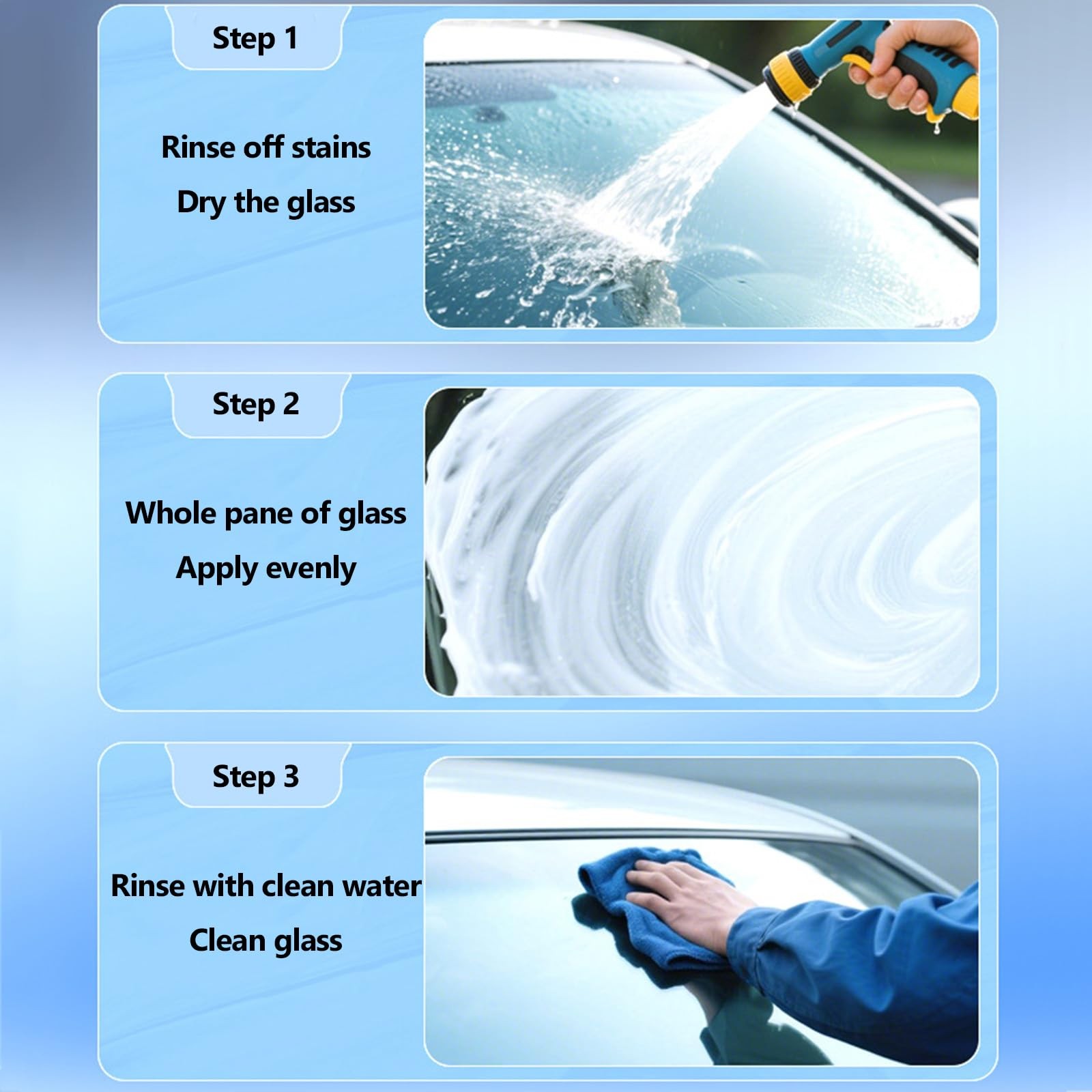 Glass Cleaner for Cars Remove Oil Film, Enhance Windshield Clarity & Safety