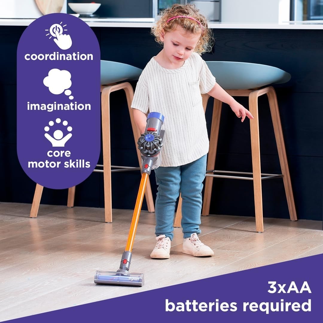 Toy Dyson Cordless Vacuum Realistic Role-Play for Children Aged 3 Plus Purple