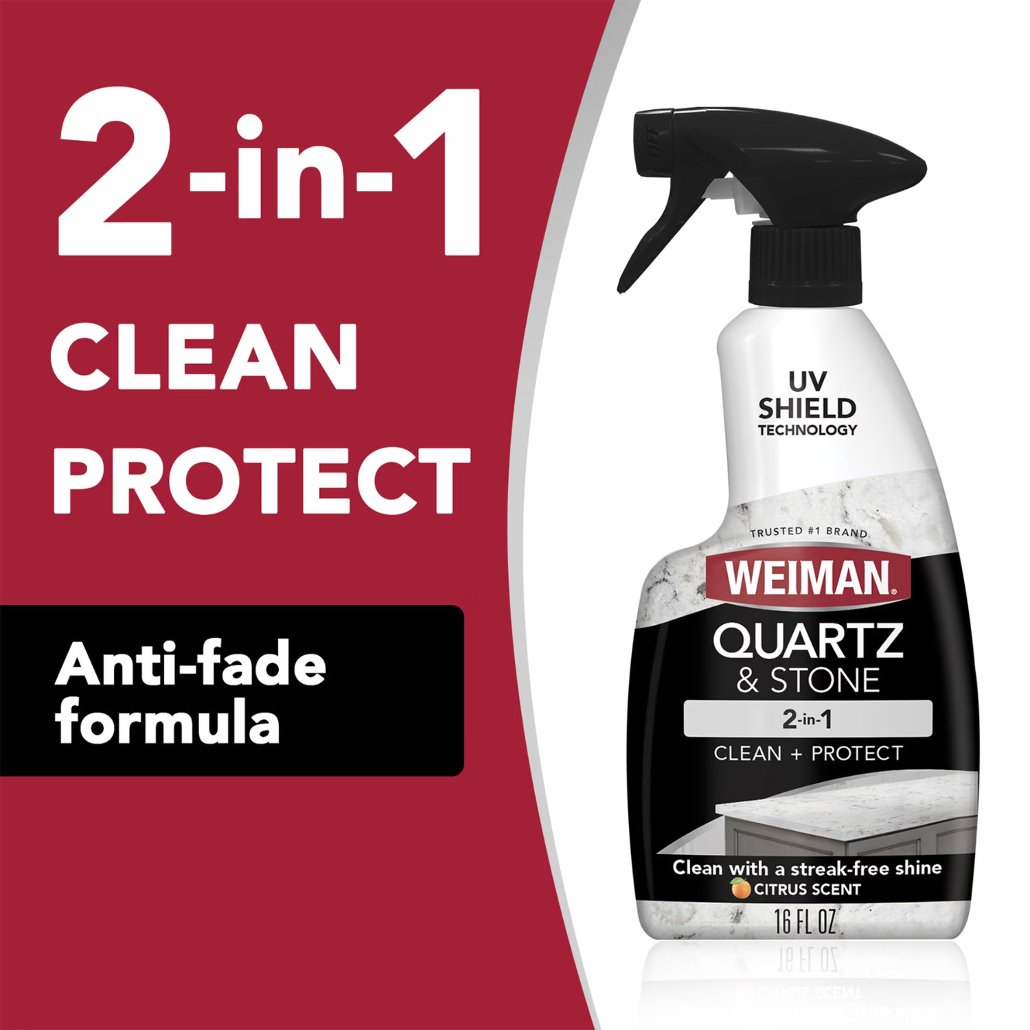 10 Pack Weiman 2 in 1 Quartz Stone Cleaner UV Protection Spray 16 oz