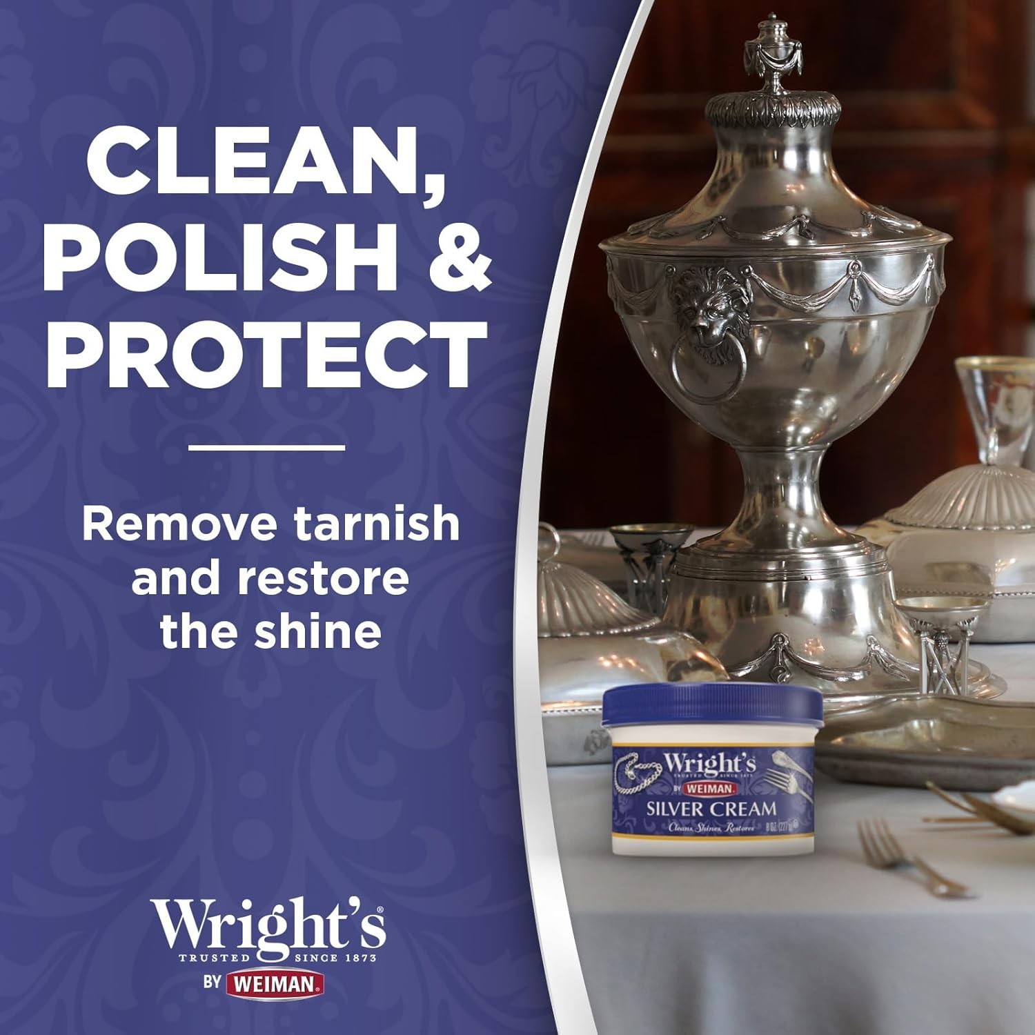 Silver and Copper Cleaner and Polish 16 Ounce Low Odor Anti Tarnish Formula