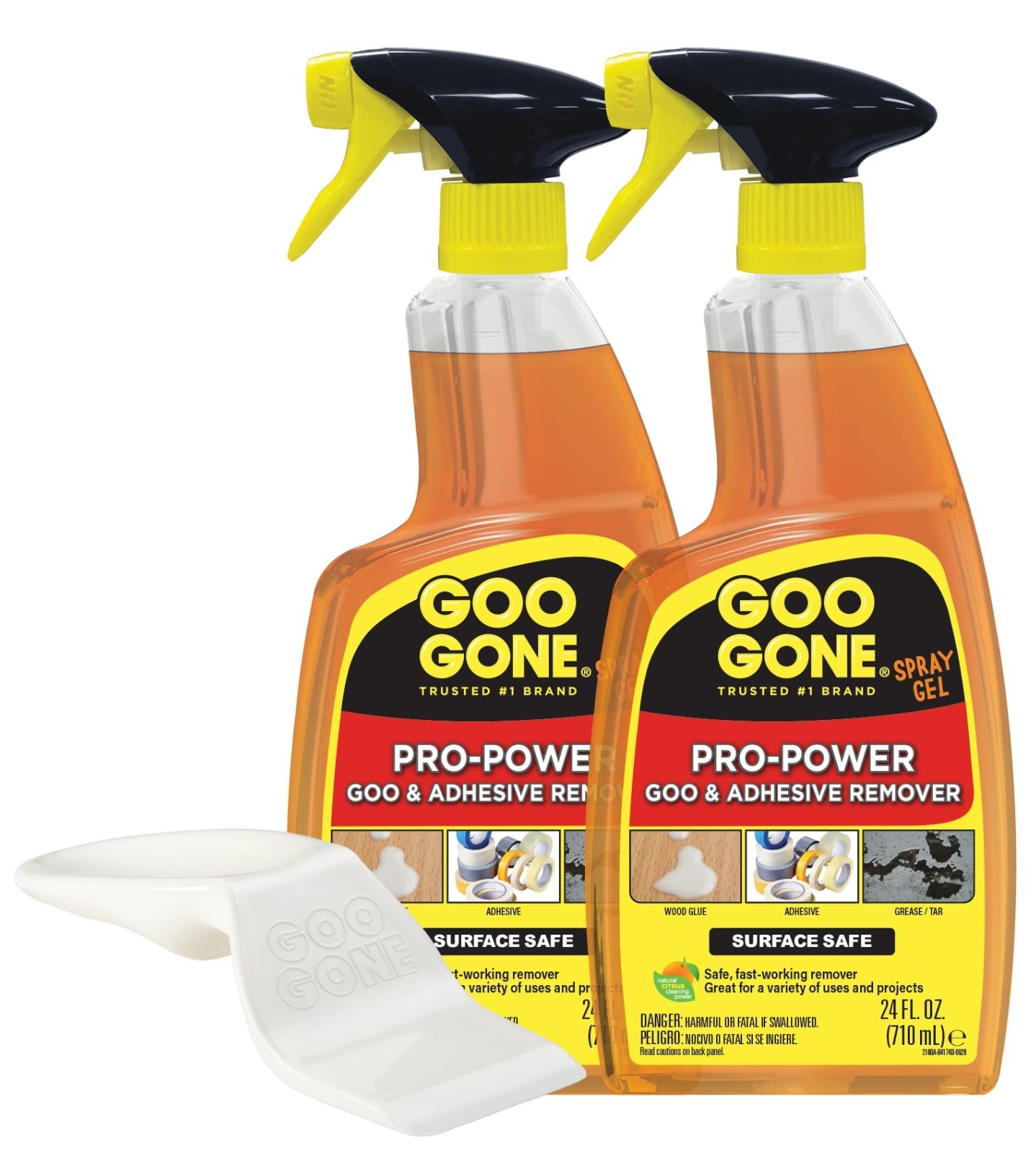 Adhesive Remover Spray Gel – Surface Safe, No Harsh Odors, 24oz, 2 Pack + Scrape