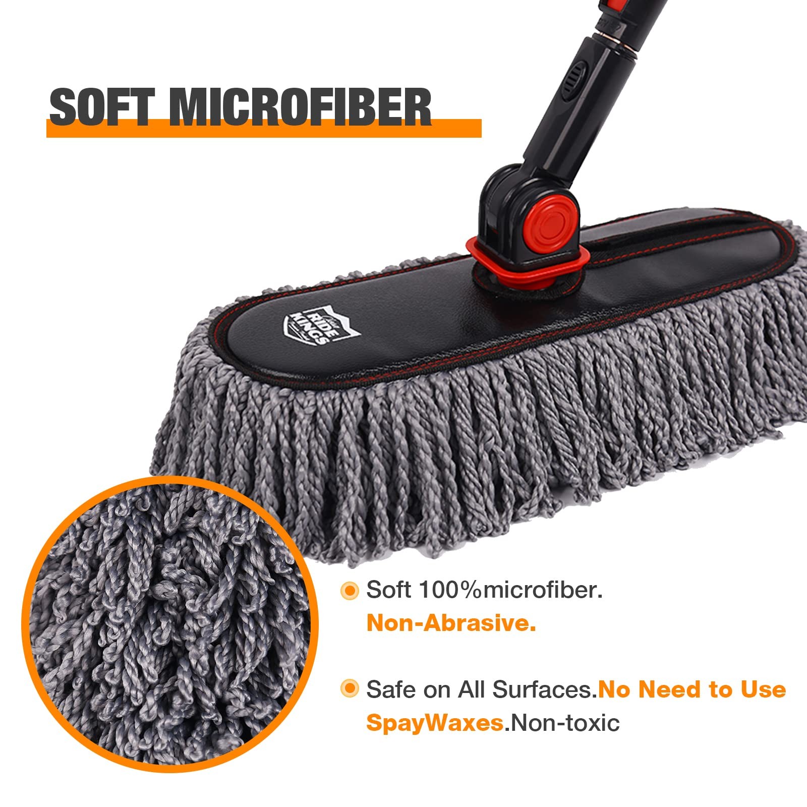 Auto Duster Extendable Handle, Car Duster Set, Scratch Large and Small Brushe…