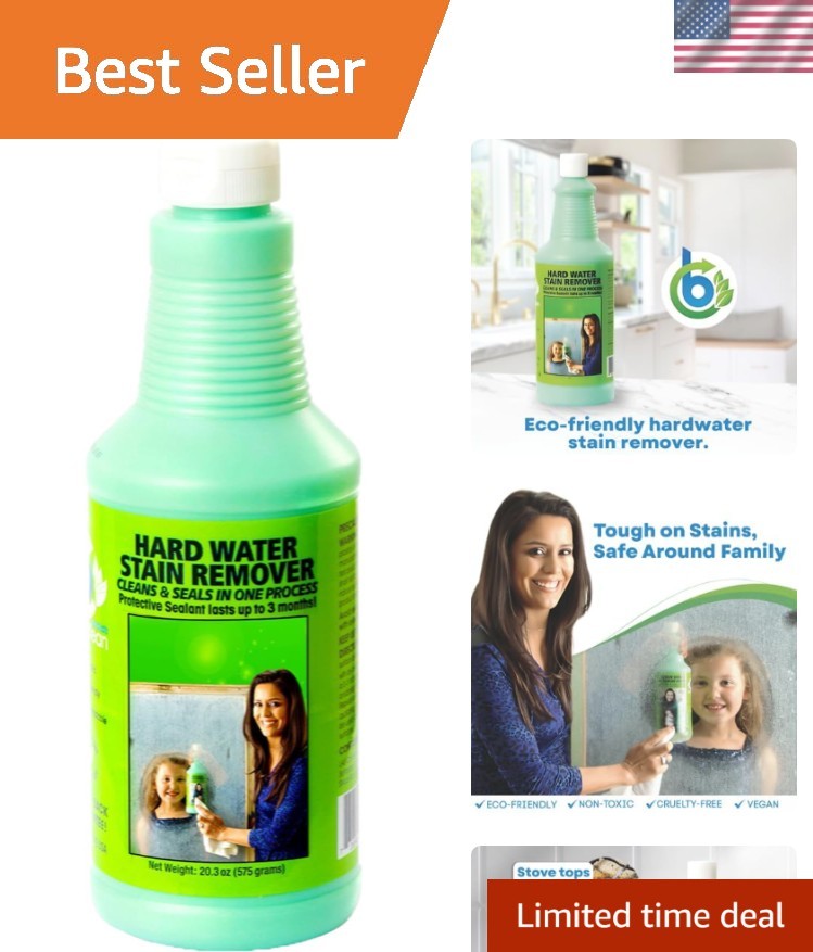 Bioclean 20.3oz Eco-Friendly Hard Water Stain Remover – Non-Toxic Cleaning Power