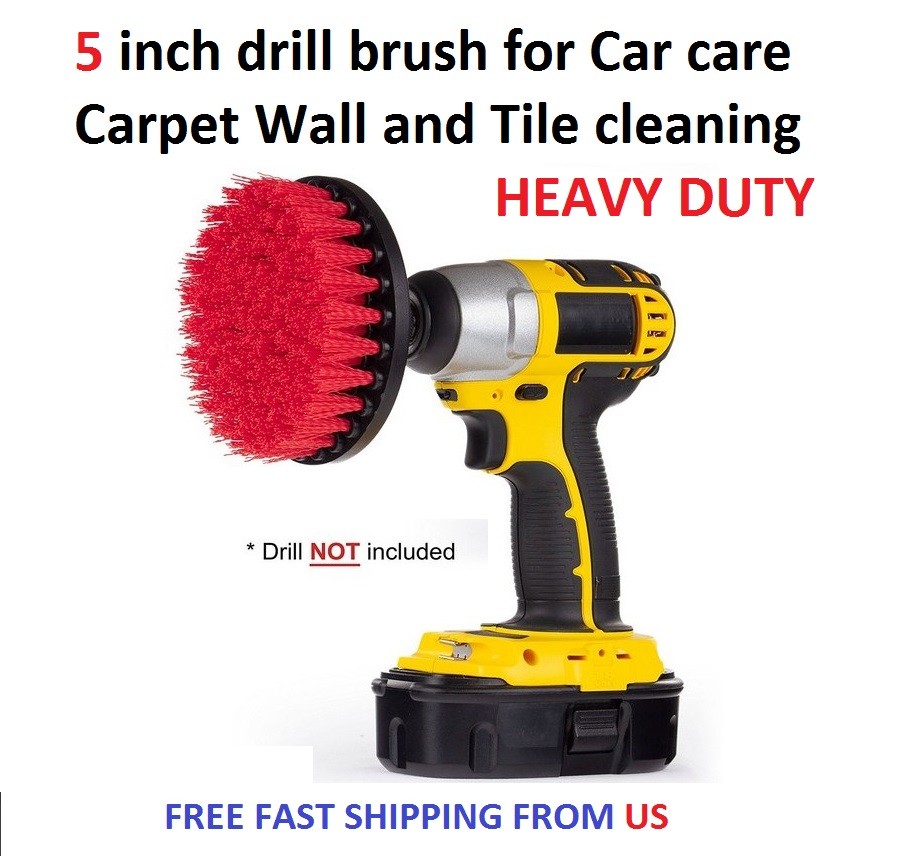 5 inch drill brush for Car care Carpet Wall and Tile cleaning HEAVY DUTY