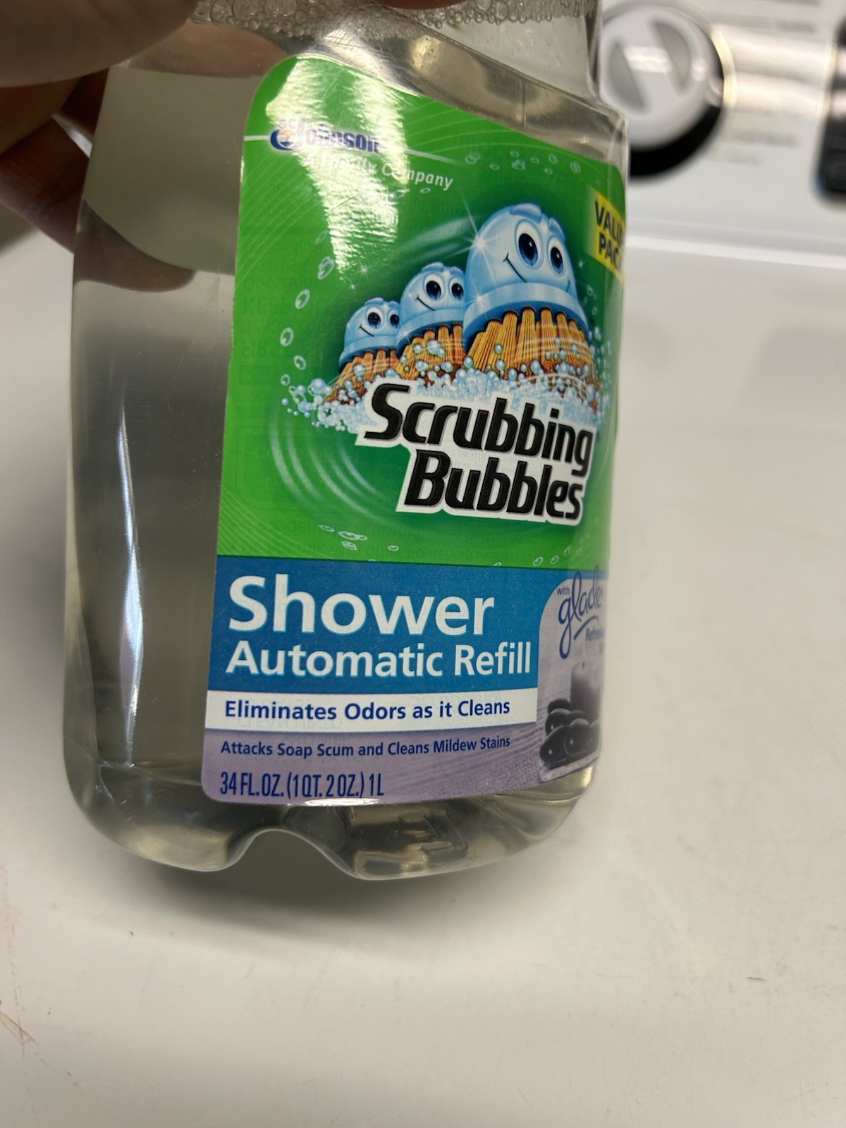 Scrubbing Bubbles Automatic Shower Cleaner Refill 34oz Glade Refreshing Spa New