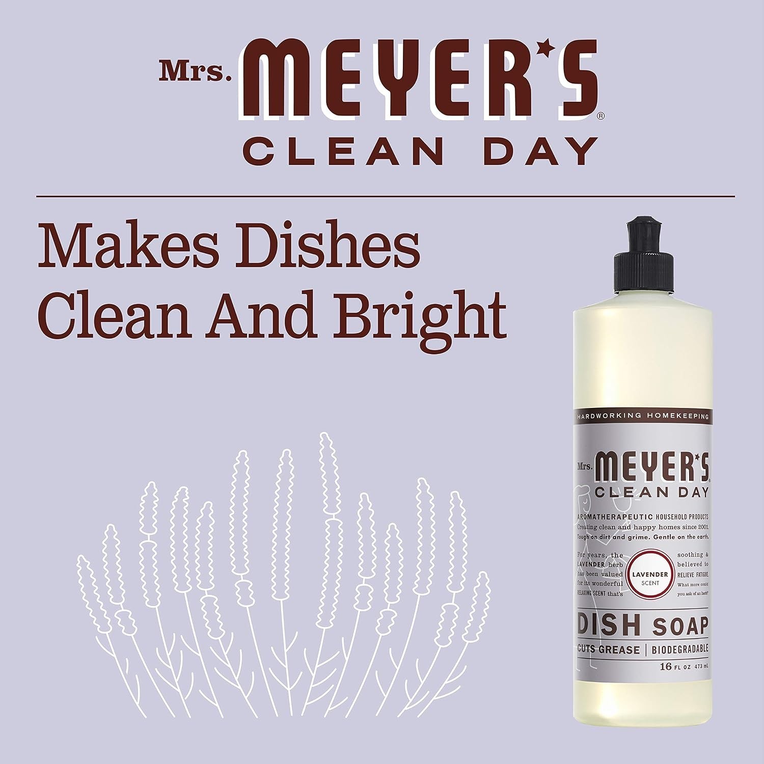 Mrs. Meyer’s Clean Day Dish Soap 16oz (pack of 2)