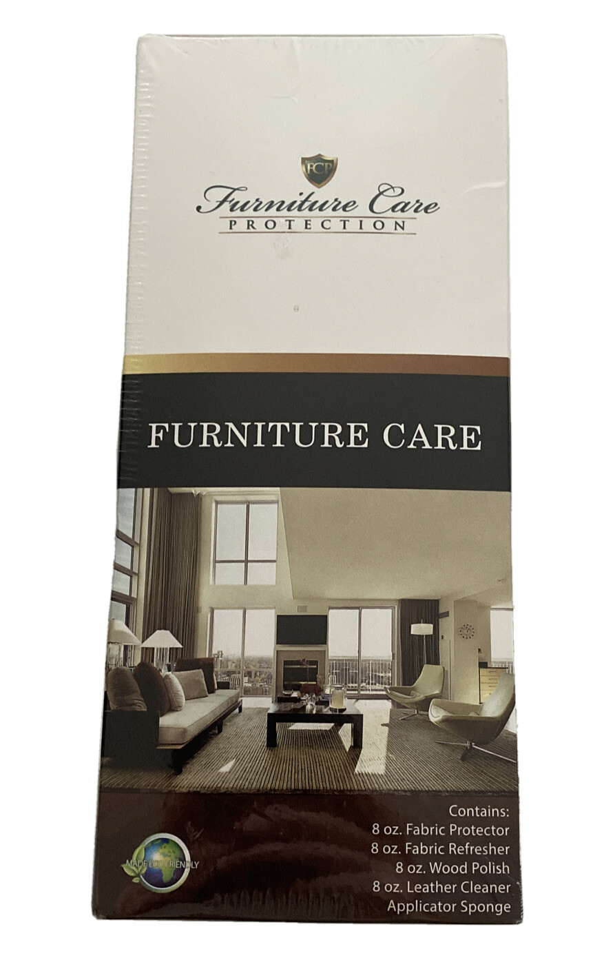 Furniture Care Protection FCP Fabric, Wood, Leather Protector / Polish w/ Sponge