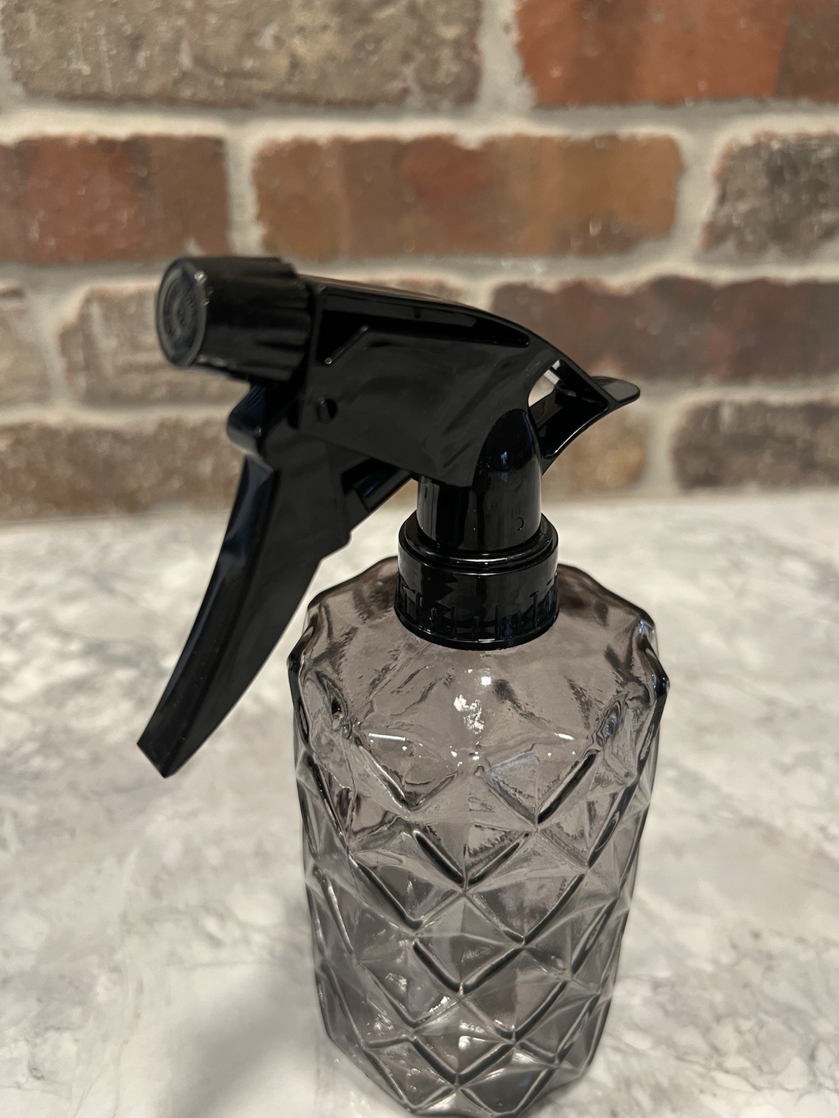 Black Transparent Glass Spray Bottle Gardening Plastic Spray Nozzle